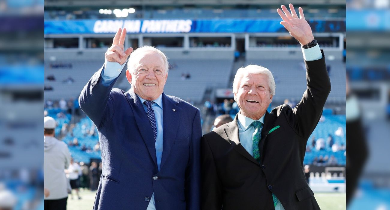 Dallas Cowboys owner Jerry Jones and Jimmy Johnson