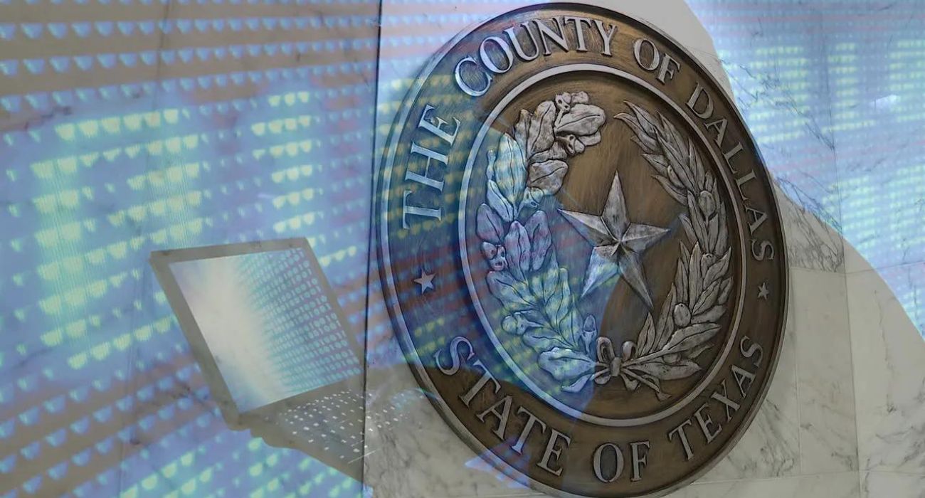 County of Dallas seal with computer