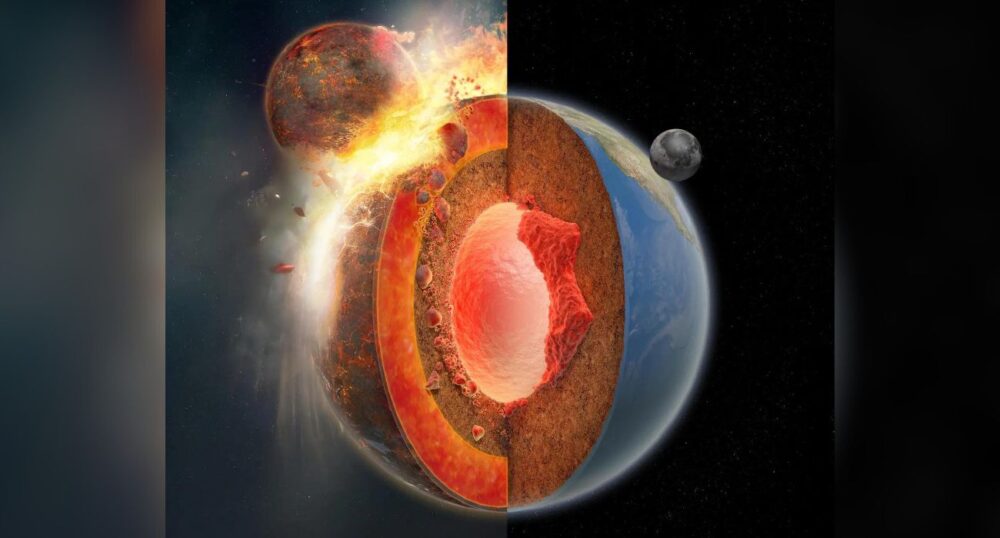 Tiny Planet’s Remains Could Lie Inside Earth