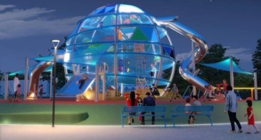 VIDEO: Glow-in-the-Dark Playground Opens in January