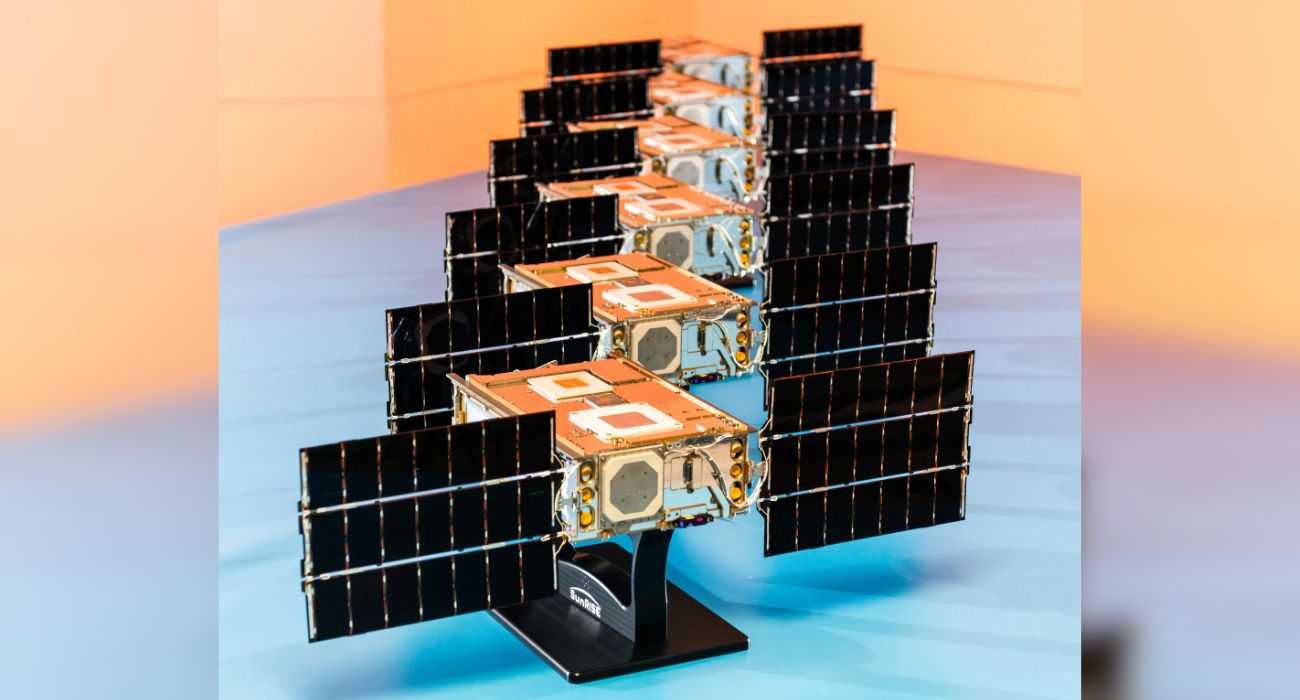 Six satellites that make up NASA’s SunRISE mission