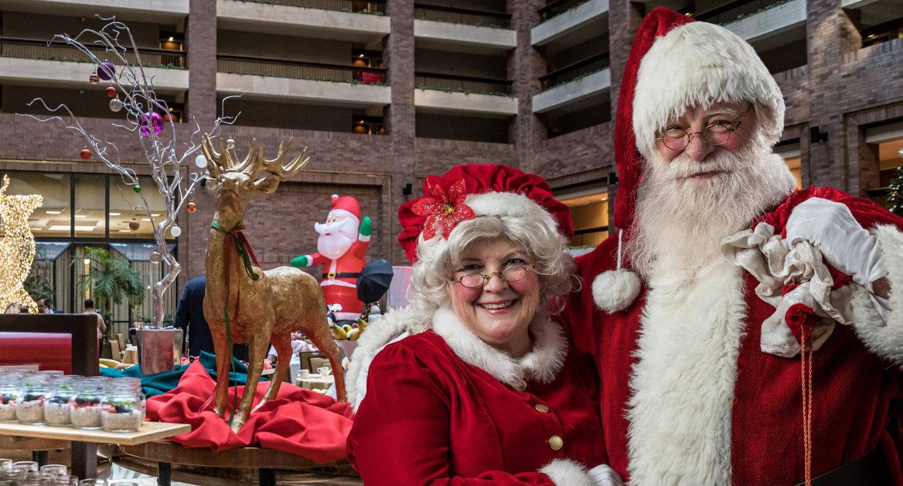 Santa and Mrs. Claus at Hilton Anatole