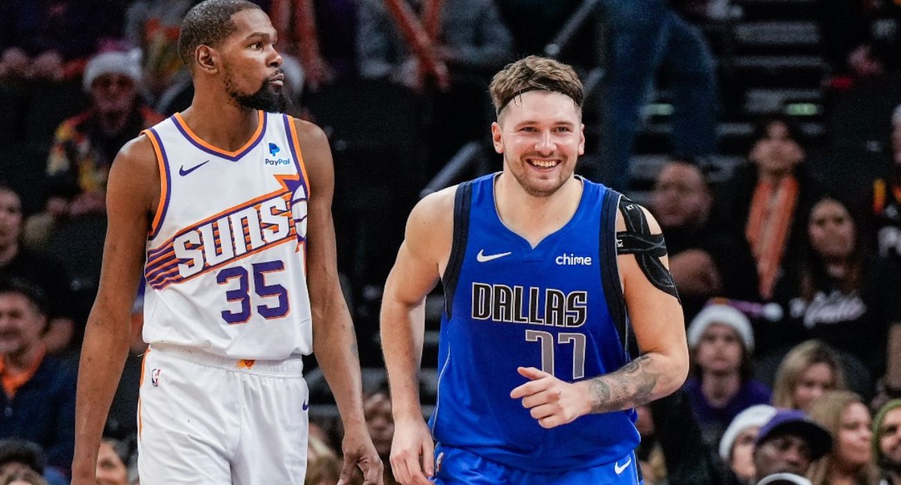 Kevin Durant with Phoenix Suns and Luka Doncic with the Dallas Mavericks