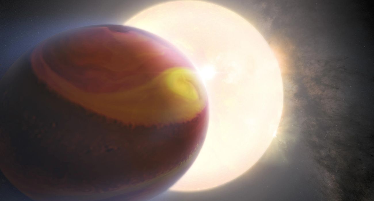 An artist's concept of the exoplanet WASP-121 b, also known as Tylos.