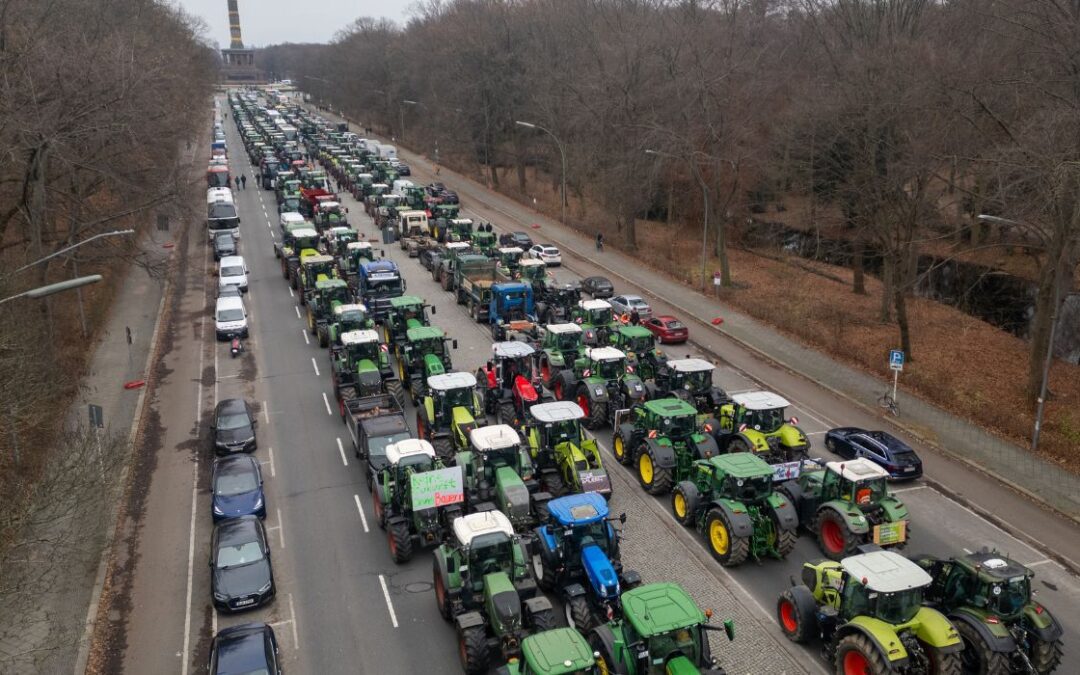 German Farmers Protest Taxes With Tractors