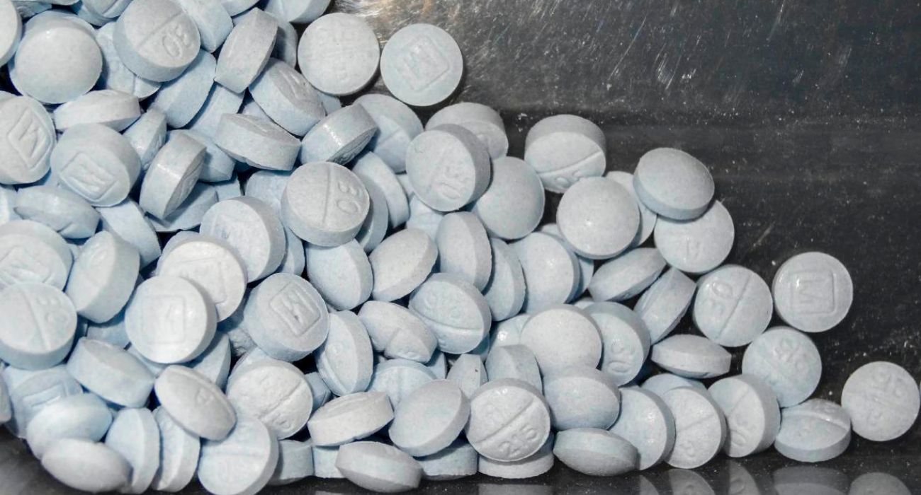 Fentanyl-laced fake oxycodone pills collected during an investigation.