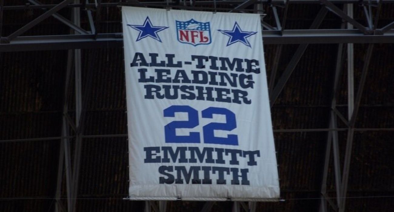 Emmitt Smith’s All-Time Leading Rusher Banner.