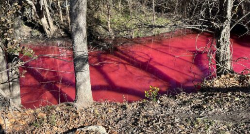Local Car Wash Paints River Red