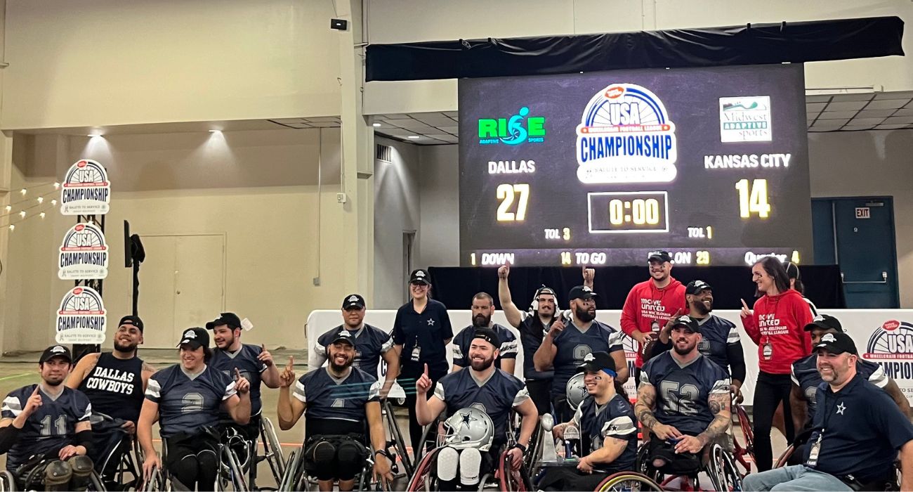 USA Wheelchair Football League winning team Dallas Cowboys