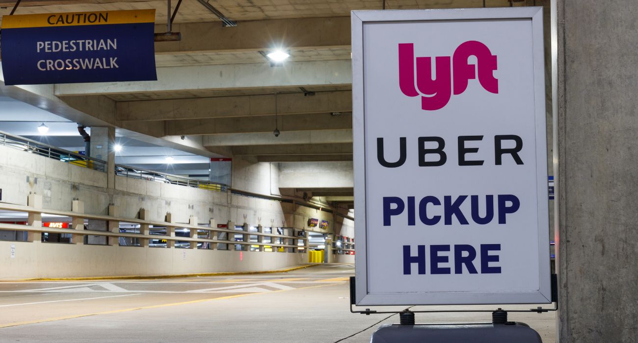 Lyft and Uber pickup area