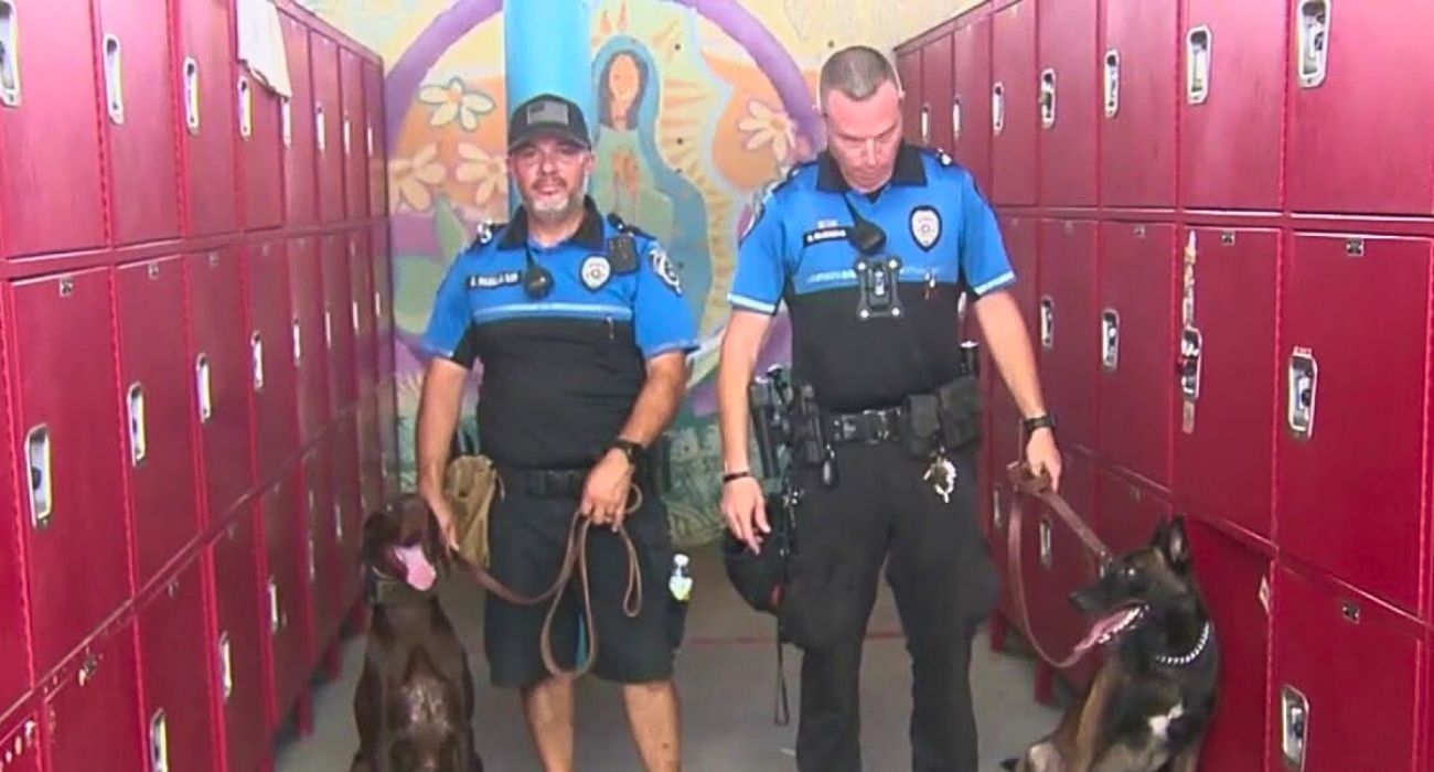 Haven for Hope security officers with K9's.