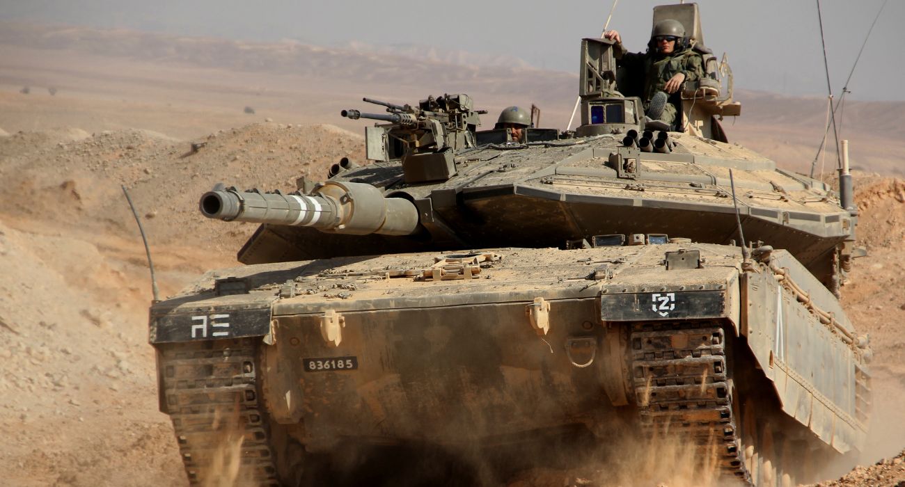 An Israel Defense Force Merkava Mark IV main battle tank.