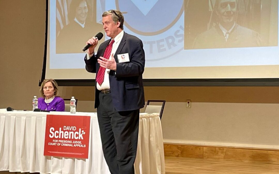 ‘We Need Courts That Work,’ Says TX CCA Candidate David Schenck