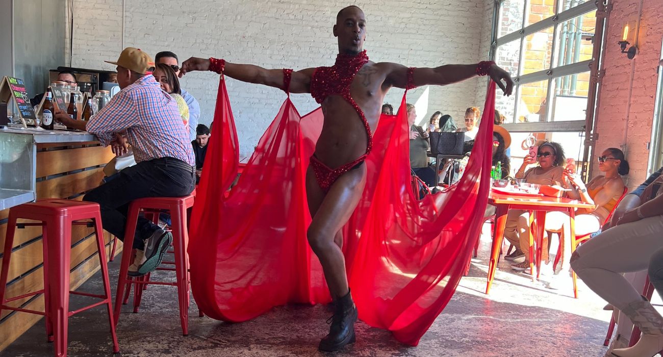 Drag queens perform at Monkey King Noodle Company in Deep Ellum