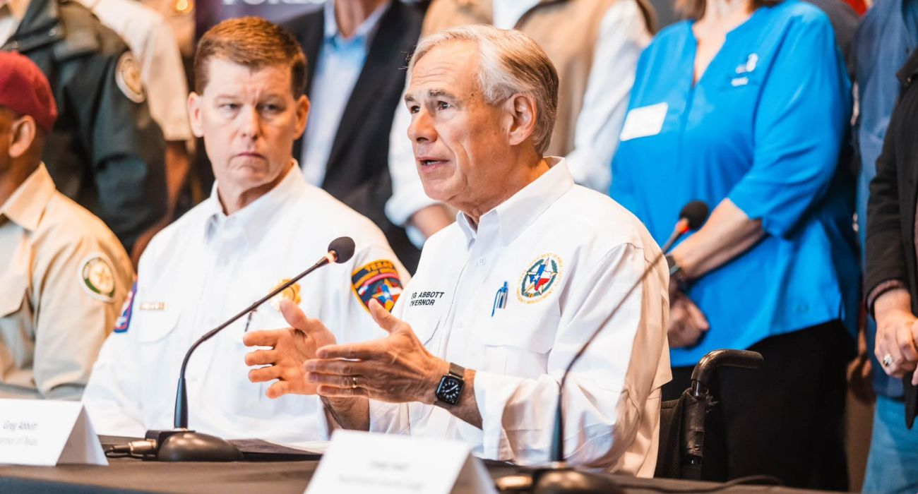 Gov. Greg Abbott gives an update on the panhandle wildfires.
