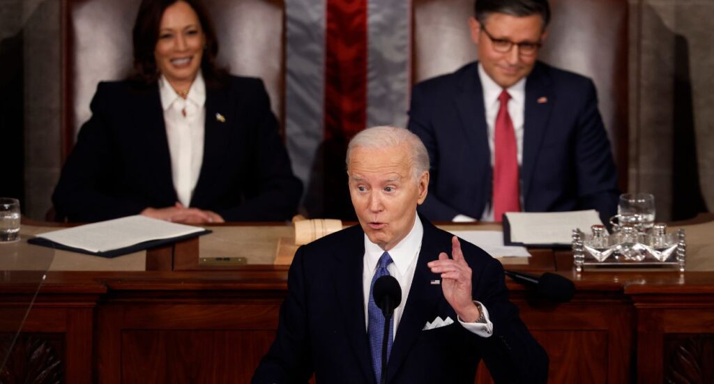U.S. President Joe Biden delivers the State of the Union address