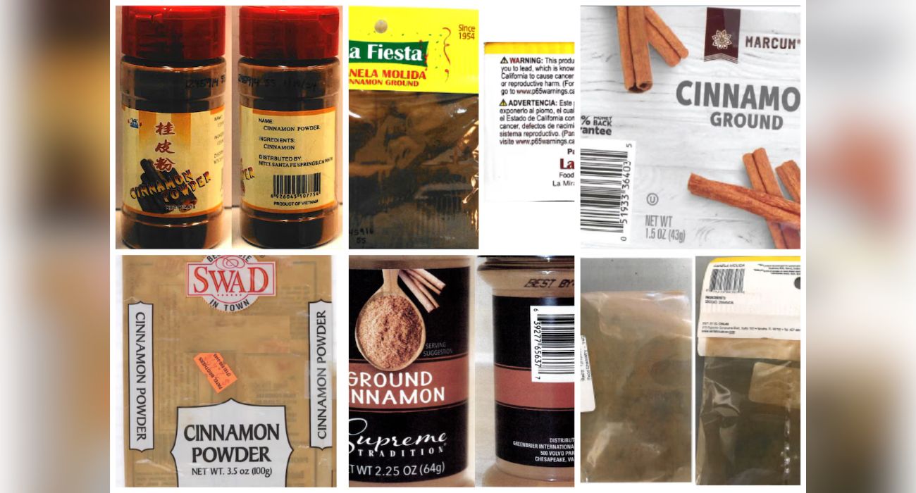 Cinnamon products that were found to have elevated levels of lead.