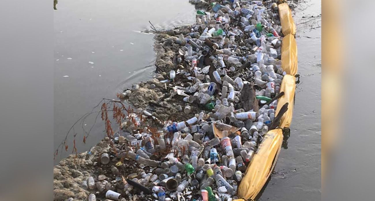 Trash in the Trinity River