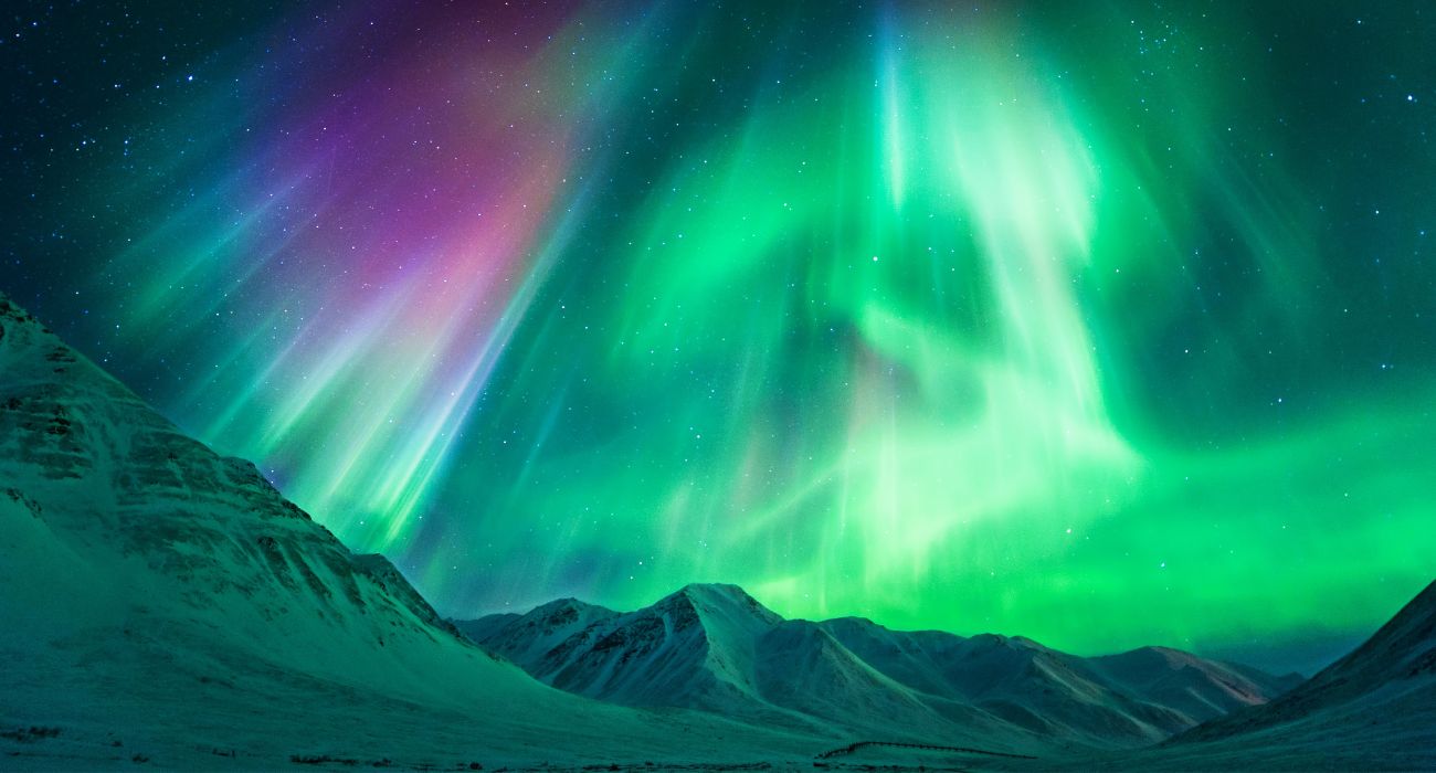 Strong geomagnetic Aurora Borealis