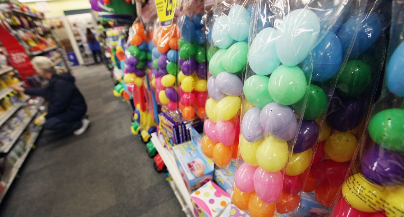 Easter isle at retail store