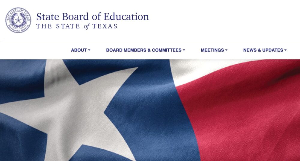 Texas Board of Education Reveals New Website