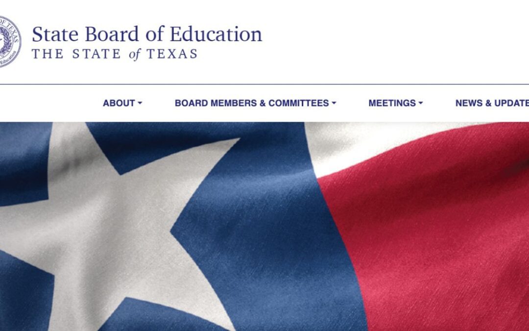 Texas Board of Education Reveals New Website