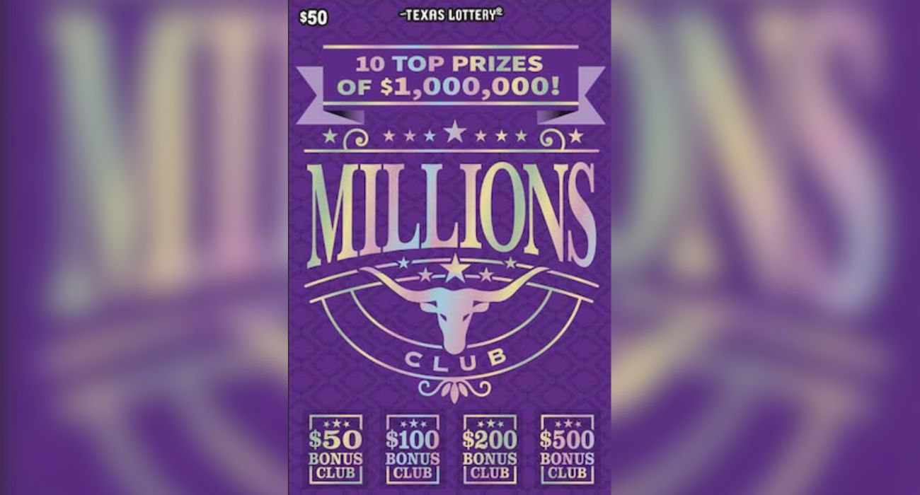 Texas Lottery® Millions Club scratch ticket