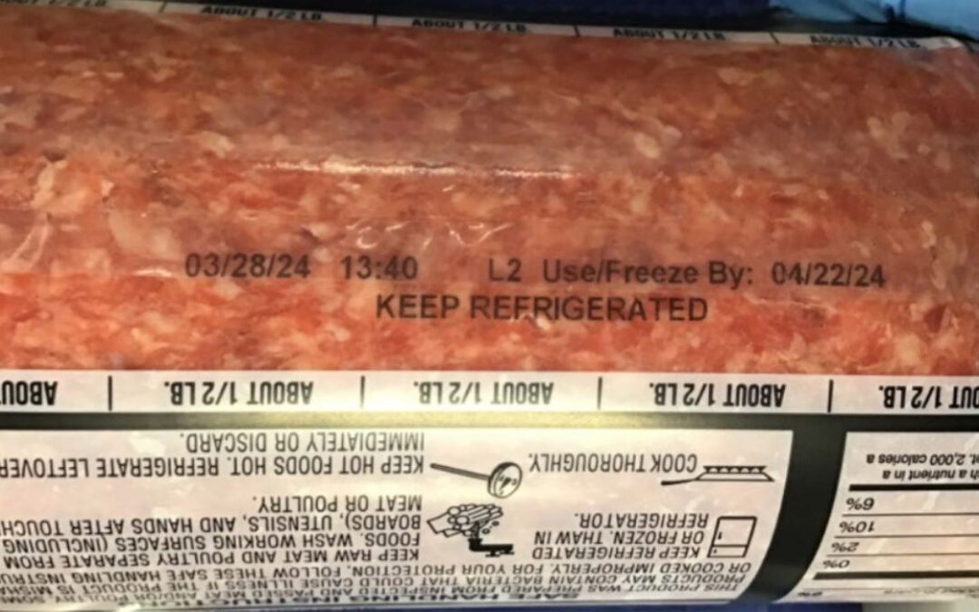Advertencia: Posible contaminación de la carne molida con E. coli