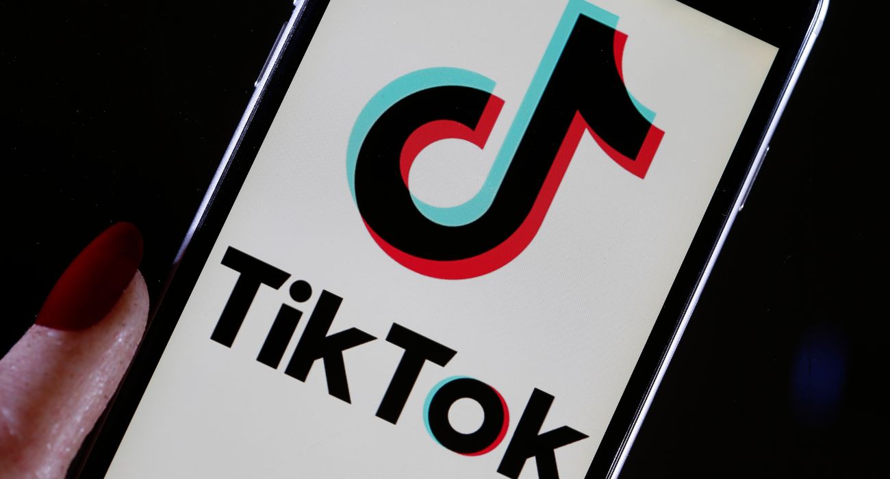 TikTok logo on smartphone