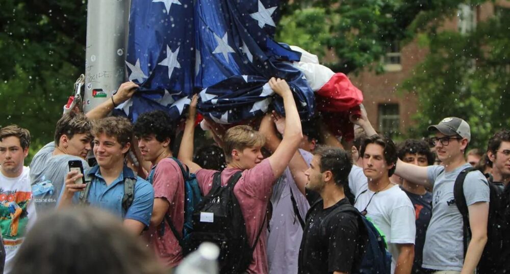 God Bless These Kids: UNC Frat Brothers Protect American Flag Amid Campus Protests