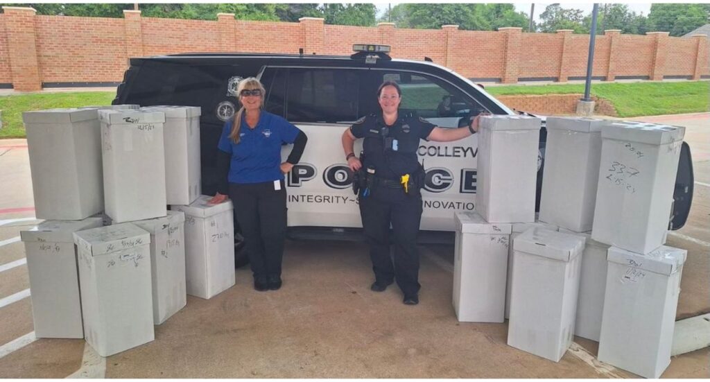 Colleyville Police Department collected a record-breaking 400 pounds of prescription drugs