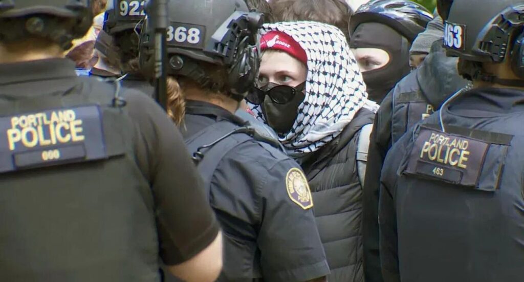 Police and Anti-Israel Protesters Clash at Portland State University