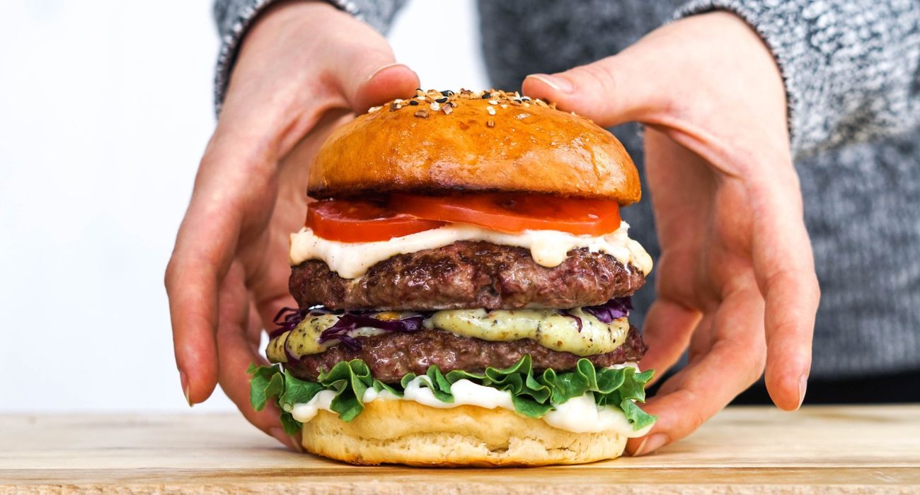 Burger made with lab-grown meat | Image by UPSIDE Foods/Facebook