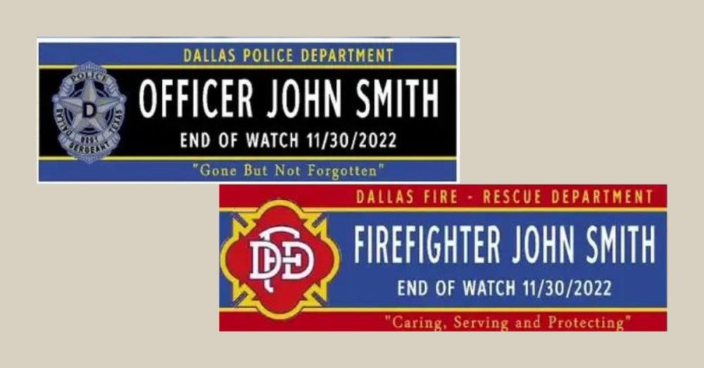 Dallas To Honor First Responders Who Died In The Line Of Duty With Street Toppers