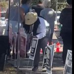 Bell County Democrat Party Chairman Caught Obstructing Signs Of Republican Candidates Near Polling Location