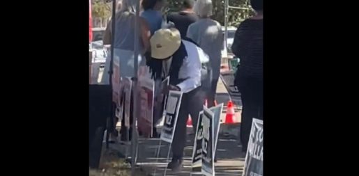 Bell County Democrat Party Chairman Caught Obstructing Signs Of Republican Candidates Near Polling Location