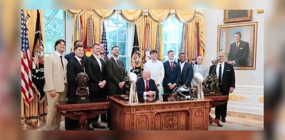 Philadelphia Eagles Visit White House To Celebrate Super Bowl Victory