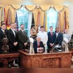 Philadelphia Eagles Visit White House To Celebrate Super Bowl Victory