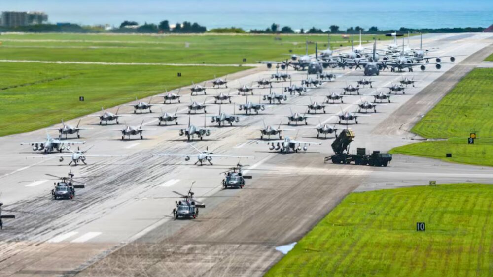 U.S. Military Stages Massive Elephant Walk At Kadena Air Base
