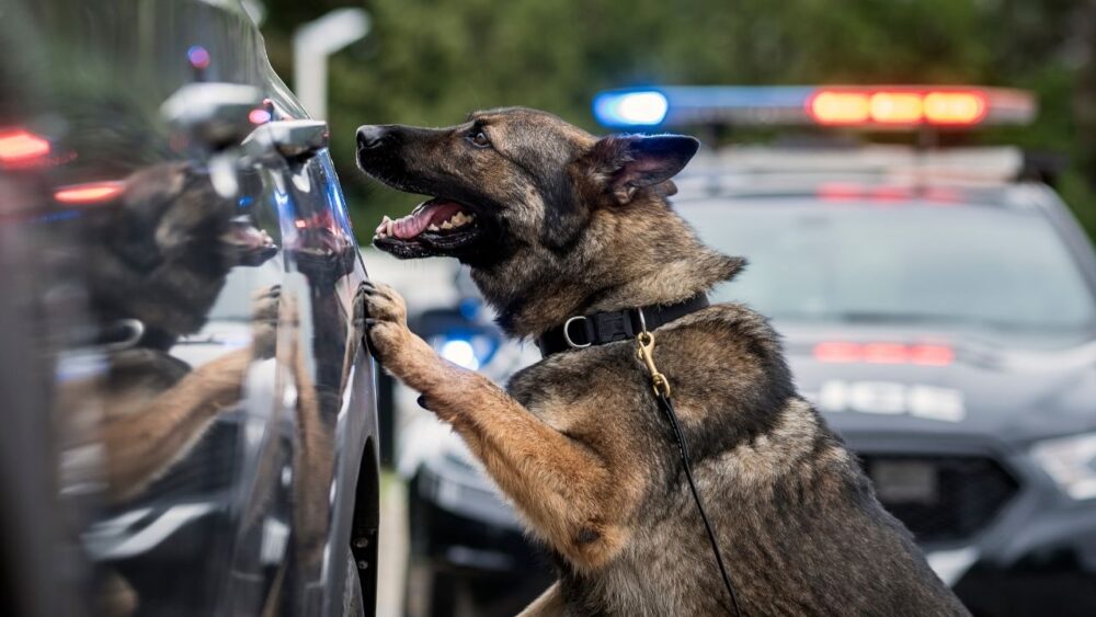 Narcotics Police K-9 Car Window Search Sparks Bill Of Rights Debate