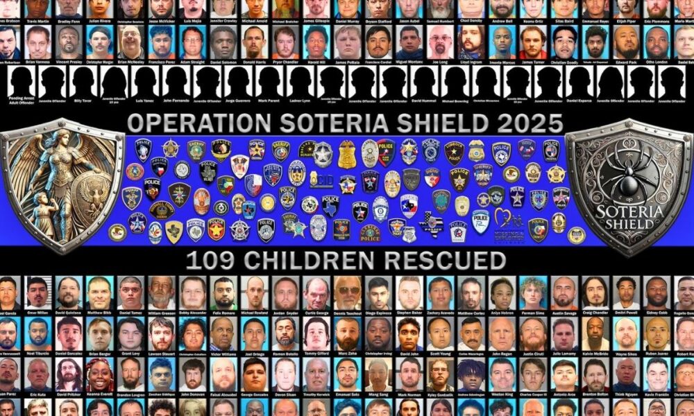 109 Kids Saved, 244 Suspects Nabbed In Texas’ ‘Operation Soteria Shield’