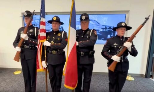 Stars, Stripes, And Service: Lewisville Police Dedicate Flags At New Public Safety Hub