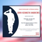 Stand Together in Abilene: Ensure U.S. Army Veteran’s Final Farewell Is Not Alone