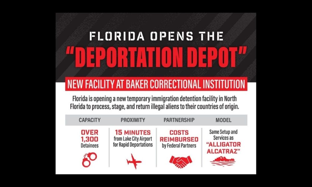 Alligator Alcatraz’s New Cousin: ‘Deportation Depot’ Opens In Sanderson, FL