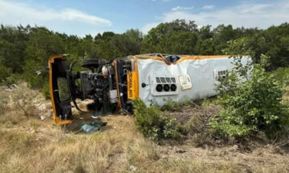 School Bus Carrying 42 Students Overturns Near Austin, Injuring 15
