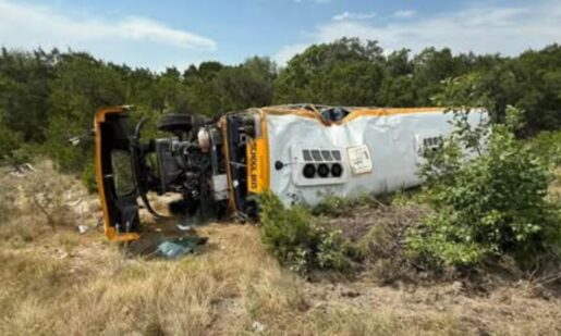 School Bus Carrying 42 Students Overturns Near Austin, Injuring 15