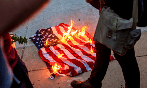 Trump Orders Crackdown On Flag Burning With Prosecutions And Visa Bans