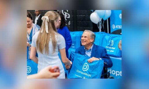 Gov. Abbott Distributes Laptops To Flood-Affected Texas Students