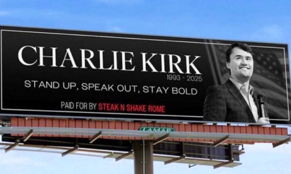 Steak’n Shake Inspires With Rome Billboard Honoring Charlie Kirk