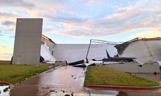 North Texas: Storm Flips RVs, Crushes Warehouses, Leaves One Person In Critical Condition